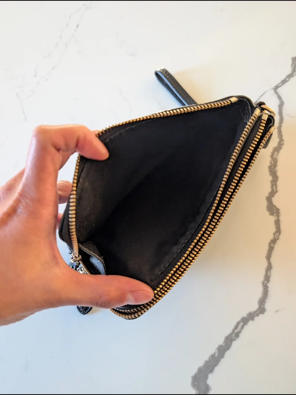 Coach Black Leather Wristlet Wallet